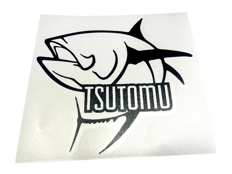 Stickers for laptop decorations-Ahi Logo 6" Sticker: Black