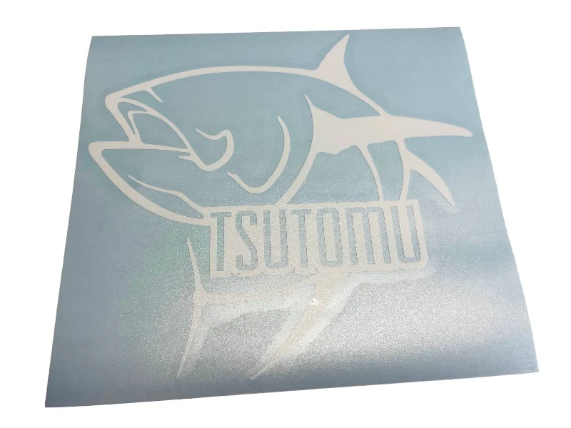 Stickers for water bottle accessories-Ahi Logo 6" Sticker: White