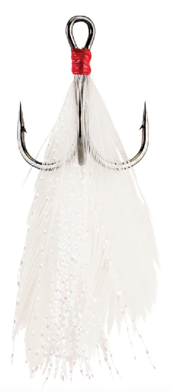 Fish hooks for largemouth perch-Berkley Fusion19 Feathered Treble Hooks | White