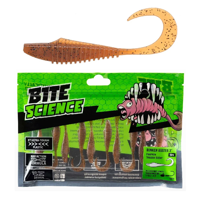 Fishing Lures with air hooks-Bite Science Bunker Buster Soft Plastic Lures