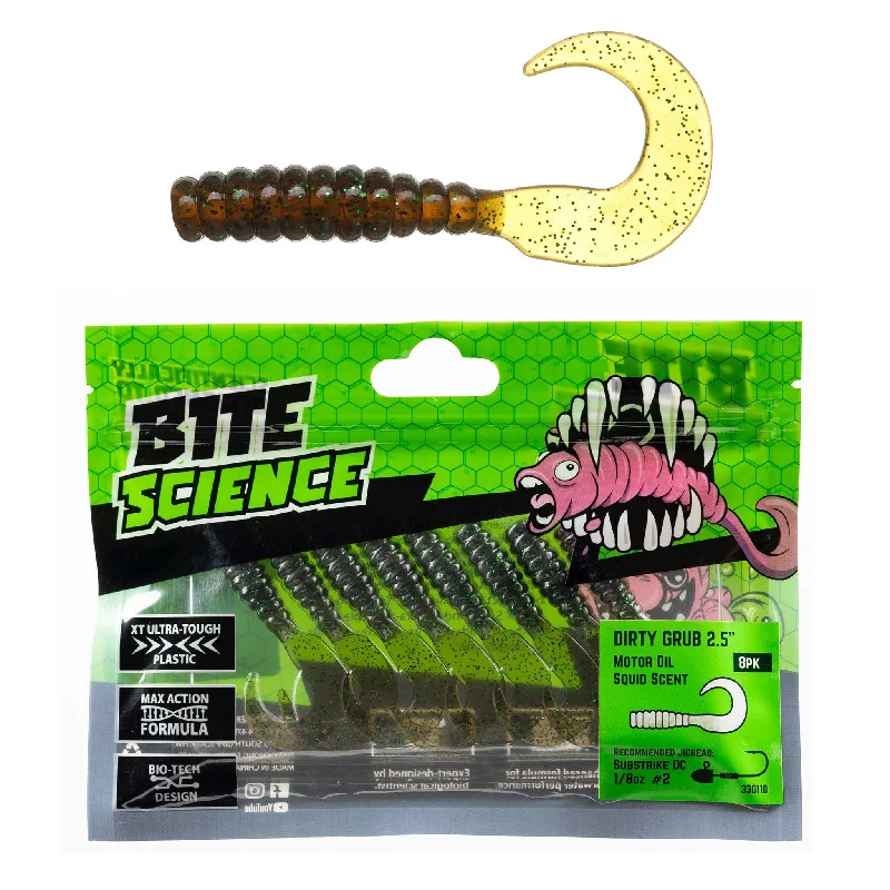 Fishing Lures for sport kits-Bite Science Dirty Grub Soft Plastic Lures