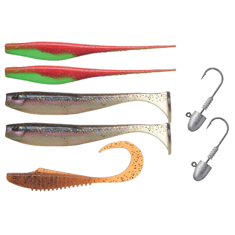 Fishing Lures for fun gear-Bite Science Inshore And Jig-Heads Multi Pack