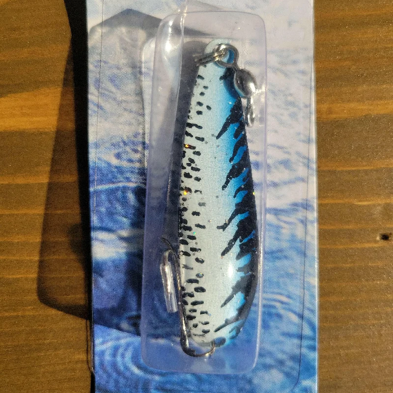 Fish hooks for big trout-COMPAC Crocodile Lure 1/2oz Blue Tiger