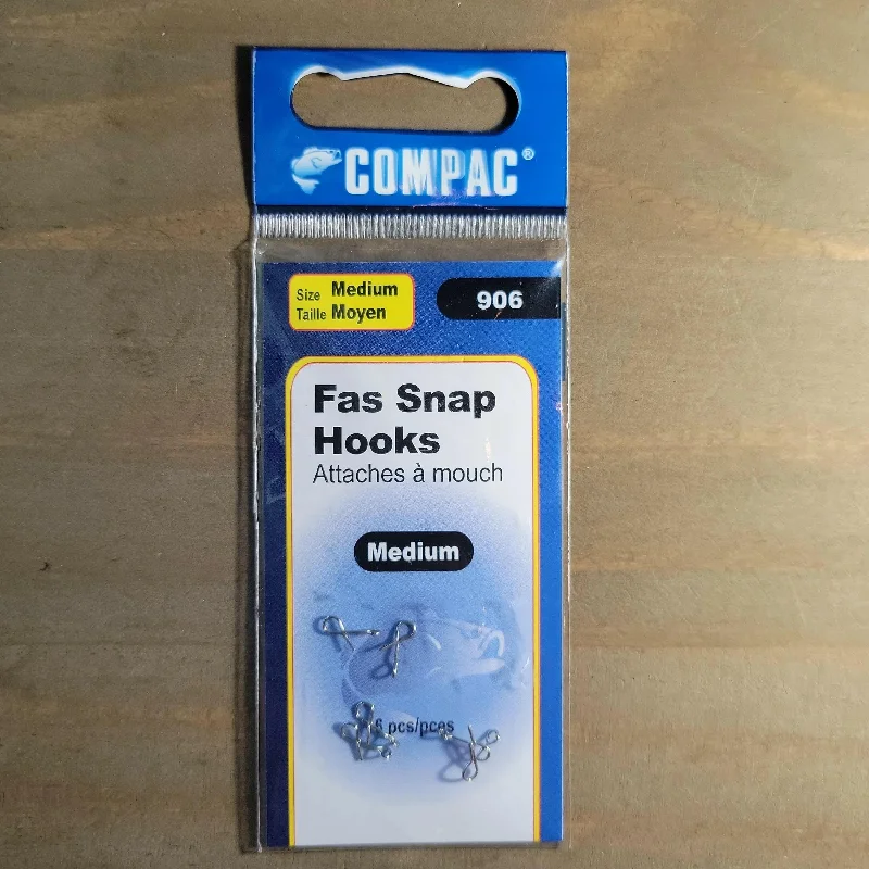 Fish hooks for largemouth trout-COMPAC Fas Snap Hooks Medium 6pack