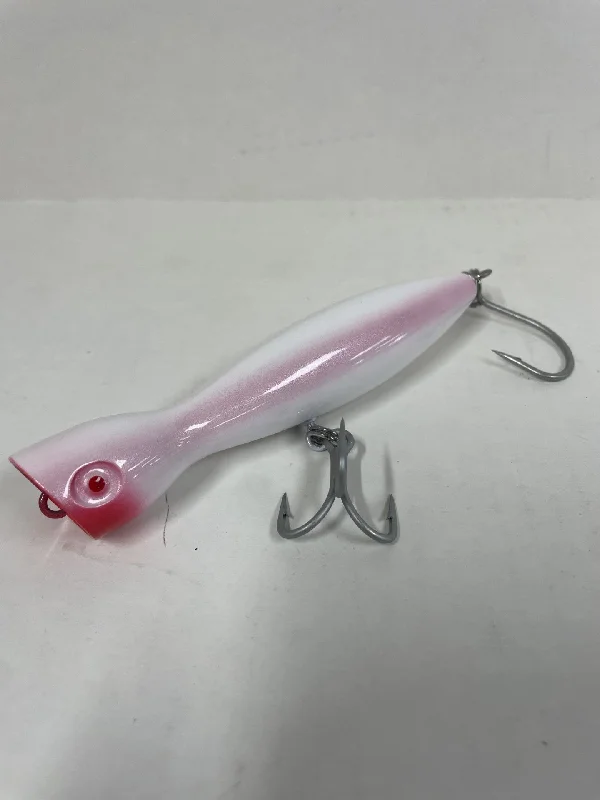 Fishing Lures with glowing scales-Super Strike 3 3/4oz Little Neck Popper White