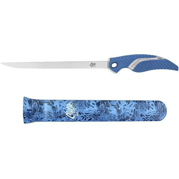 Knives & Scissors with fine styles-Cuda 9" Titanium Bonded Flex Fillet Knife with Sheath