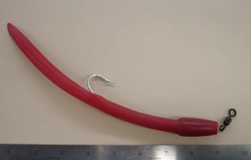 Fishing Lures for rain kits-Banana Tube Lure red #SS10R