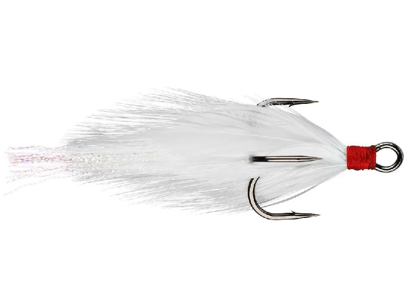 Rigs for floaters-Gamakatsu Feathered Treble Hook White 2pk