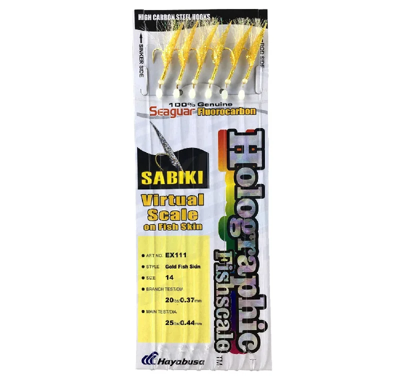 Fishing Lures with huge hooks-Hayabusa Sabiki Bait Jig EX111 Size 14