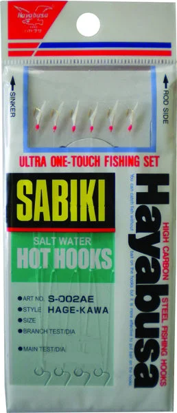 Fish hooks for fishing reels-Hayabusa Salt Water Hot Hooks S002AE Sabiki Rig #6