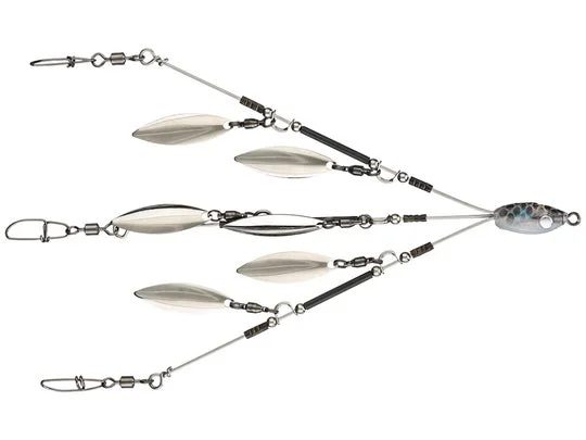 Fish hooks for steelhead fishing-Hog Farmer 3 Wire 6 Blade Mini A-Rig