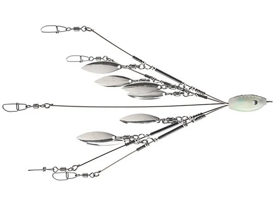 Fish hooks for surf casting-Hog Farmer 5 Wire 8 Blade Mini A-Rig