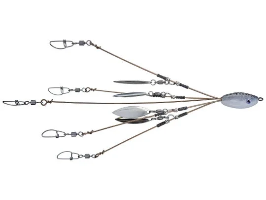 Fishing rigs for clear water-Hog Farmer 5 Wire 4 Blade Mini