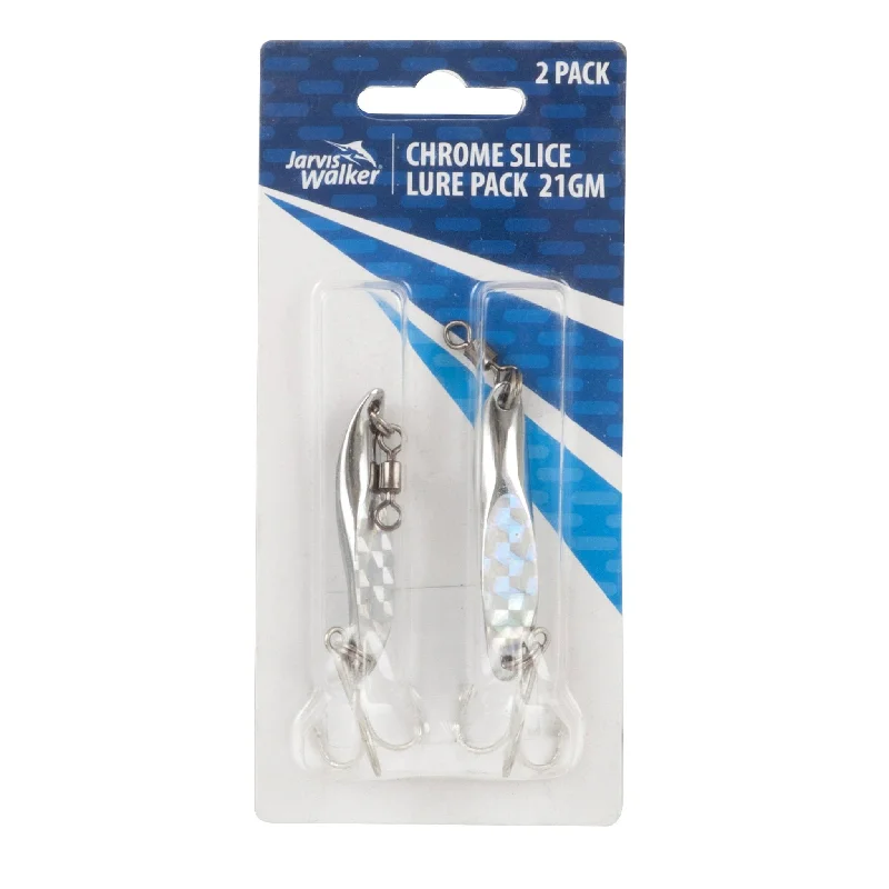 Fishing Lures for beginner anglers-Jarvis Walker Chrome Slice Lures