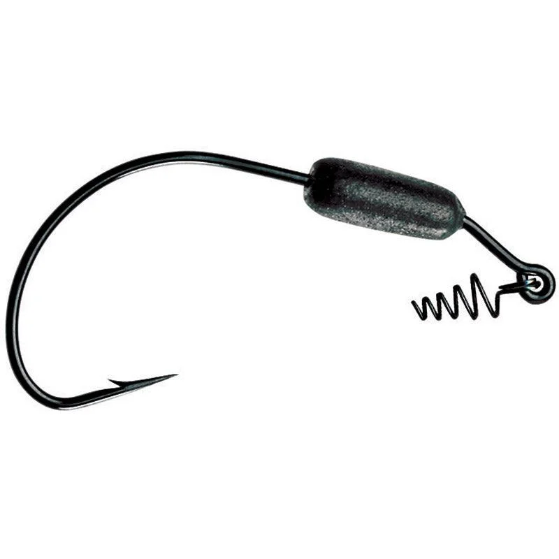 Fish hooks for river bass-Mustad Powerlock Spring Keeper Weighted Hook 3pk