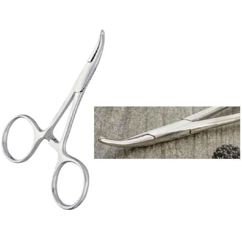 Knives & Scissors for event needs-SE Stainless Steel Curved Forceps 3.5" Qty 1