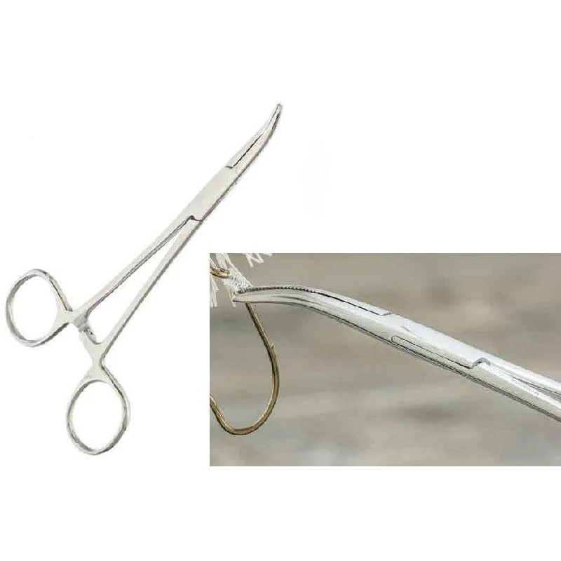 Knives & Scissors with thin steel-SE Stainless Steel Curved Forceps 5" Qty 1