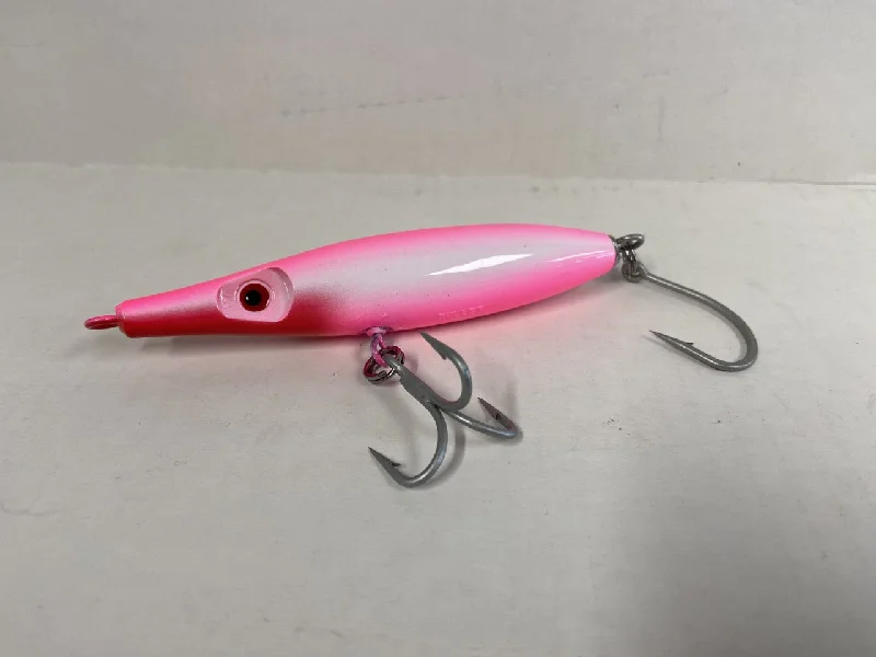 Fishing Lures with firm bodies-Super Strike Bullet 2-1/2oz Flo-Pink/White BT4HW-A21