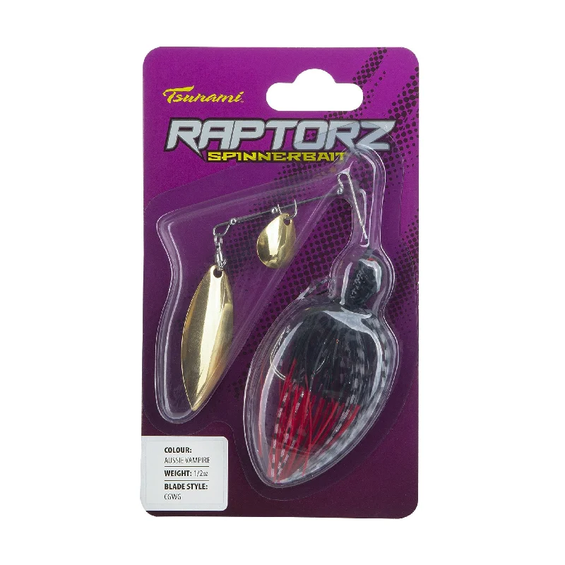 Fishing Lures with rattling sounds-Tsunami Raptorz Spinnerbait Lures