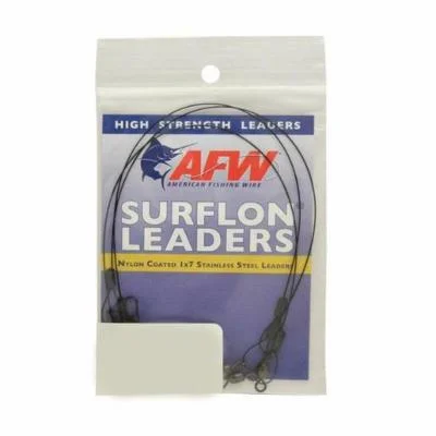 Fishing Lines & Leaders monofilament type-AFW E030BL06/3 Surflon Leaders Nylon Coated 1x7 Stainless Sleeve