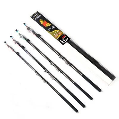 Fishing net with short design-Black Net Pattern Carbon Fishing Rod