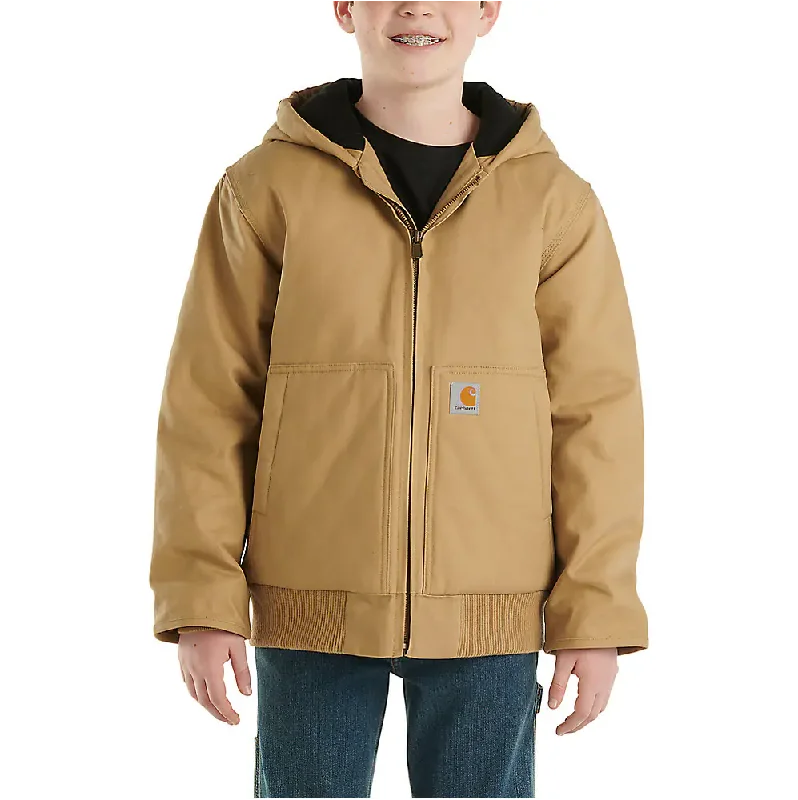 Fishing Lines & Leaders sinker use-Carhartt Boys' Flannel Quilt Lined Active Jacket