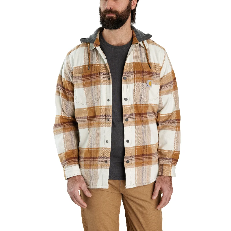 Fishing Lines & Leaders flexibility test-Carhartt Rugged Flex Relaxed Fit Flannel Lined Hooded Shirt