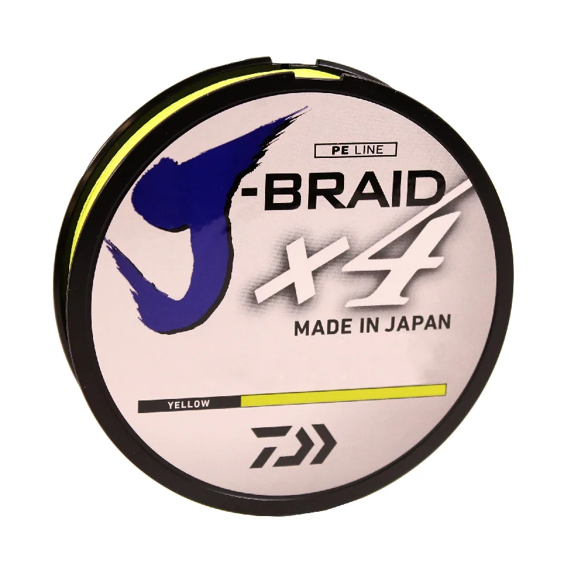 Fishing Lines & Leaders rainy season-Daiwa J-Braid X4 Fluorescent Yellow Line - 150yds 40