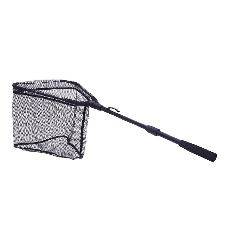 Fishing net with tough fabric-Dr.Fish Foldable Fishing Net  with Pole Handle 2.95ft