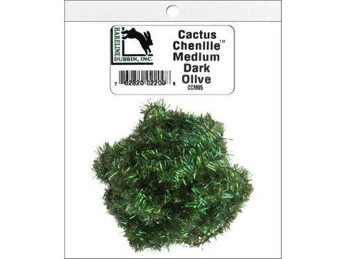 Fishing Lines & Leaders pro tips-Hareline Dubbin Cactus Chenille | Dark Olive; Medium