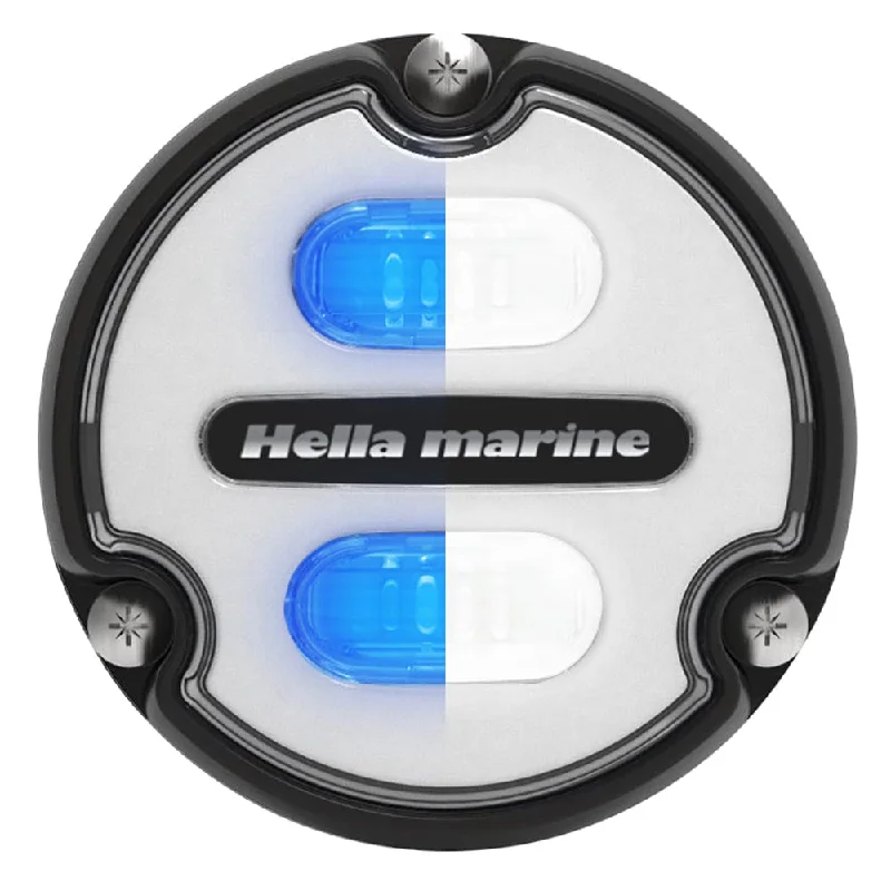 Headlamps for mountain adventures-Hella Marine Apelo A1 Blue White Underwater Light - 1800 Lumens - Black Housing - White Lens