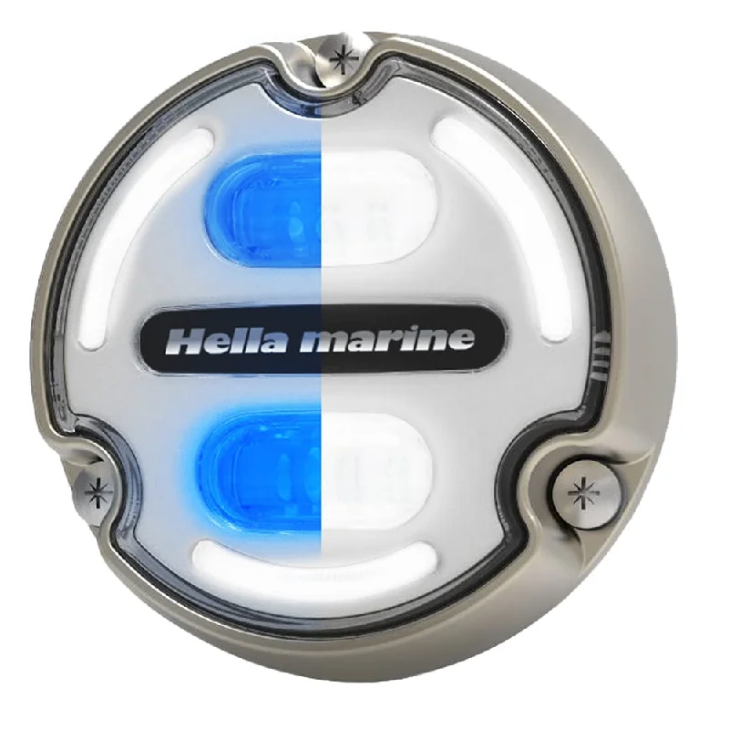 Headlamps with reliable performance-Hella Marine Apelo A2 Blue White Underwater Light - 3000 Lumens - Bronze Housing - White Lens w/Edge Light