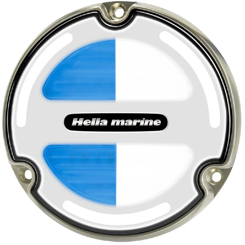 Headlamps with durable strap-Hella Marine Apelo A3 White/Blue Underwater Light - Bronze - White Lens