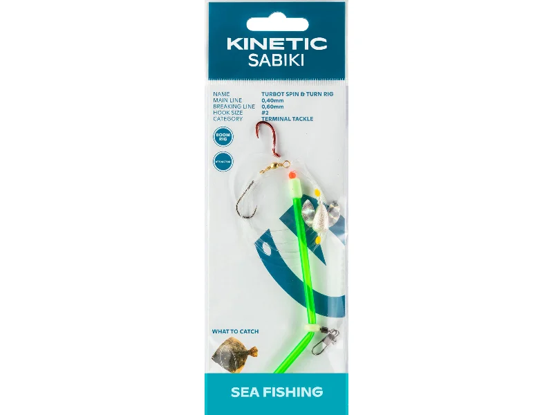 Fishing net for catfish fun-Kinetic Sabiki Turbot Rig Spin & Turn