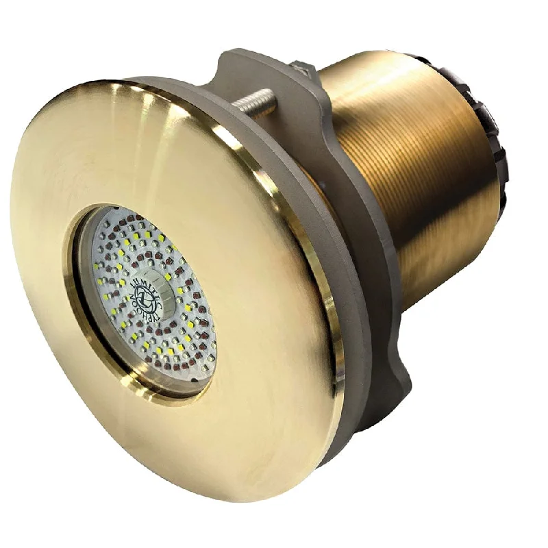 Headlamps with flood light mode-Lumitec SeaBlaze Typhoon Underwater Light - Bronze Thru-Hull - Spectrum RGBW - Flush Mount