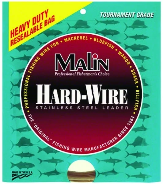 Fishing Lines & Leaders holiday trip-Malin L10-42 Hard-Wire Stainless Leader Wire 131lb Brite .024 Dia - L10-42