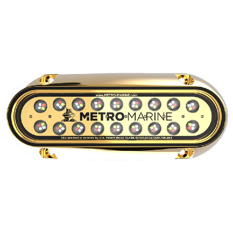 Headlamps for night joggers-Metro Marine High-Output Elongated Underwater Light w/Intelligent Full Spectrum LED's - RGBW, 90° Beam