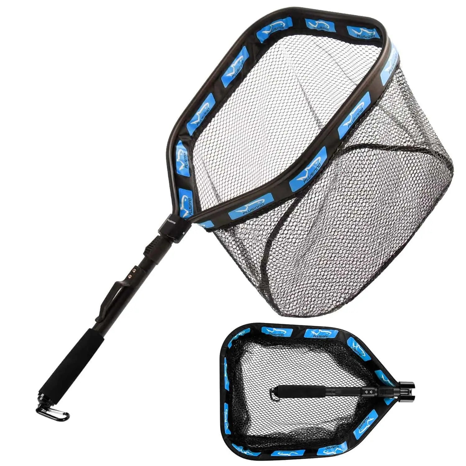 Fishing net for ocean gear-PLUSINNO FN2 Square Floating Fish Landing Net with Magnetic Release