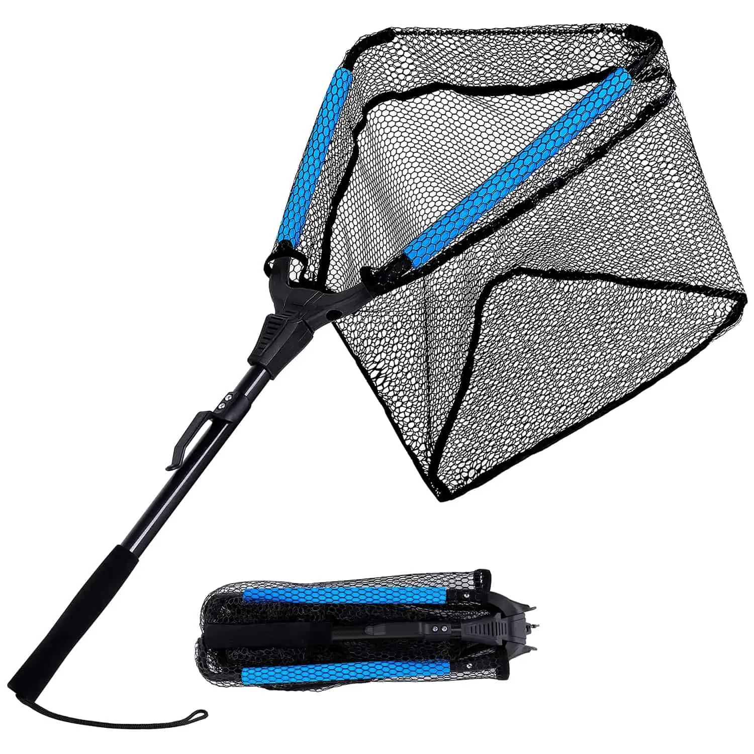 Fishing net for starter fun-PLUSINNO FN3 Triangular Floating Fish Landing Net with Fixed Pole