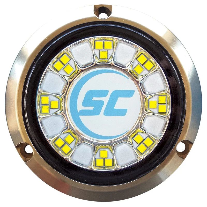 Lighting for small spaces-Shadow-Caster SCR-24 Bronze Underwater Light - 24 LEDs - Bimini Blue/Great White